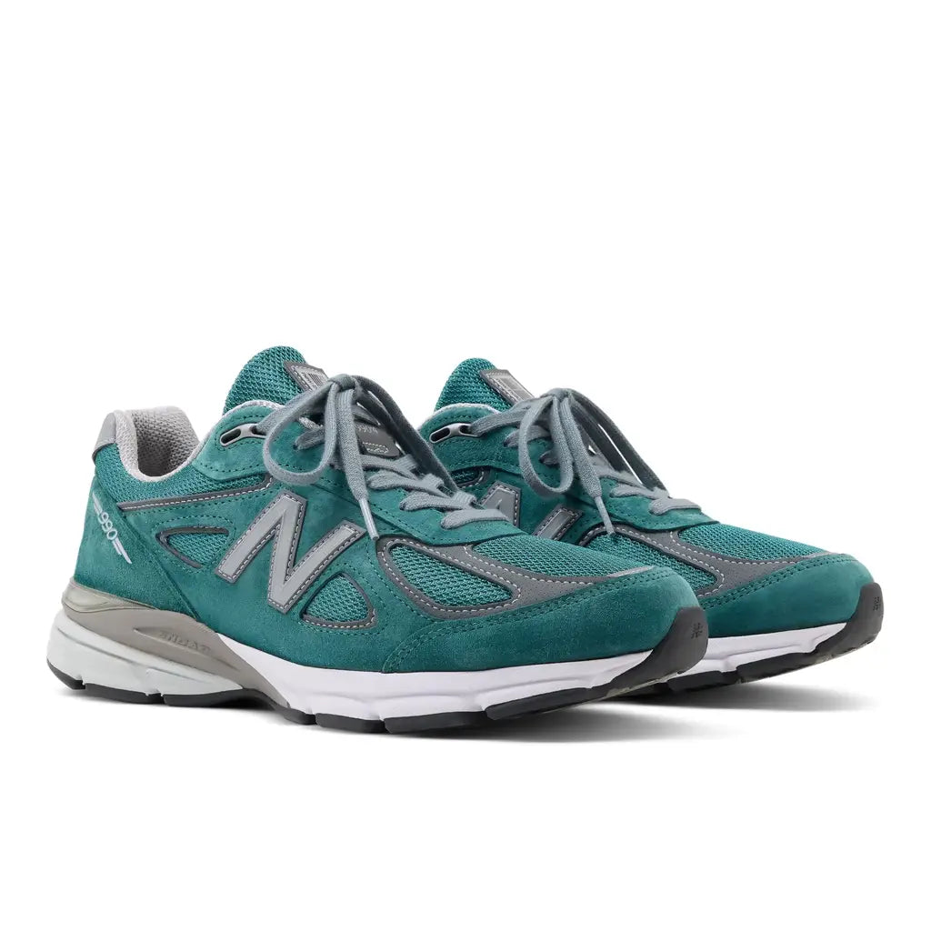 New Balance 990v4 Made In Usa- Teal colorway for Men - product image from the listing.