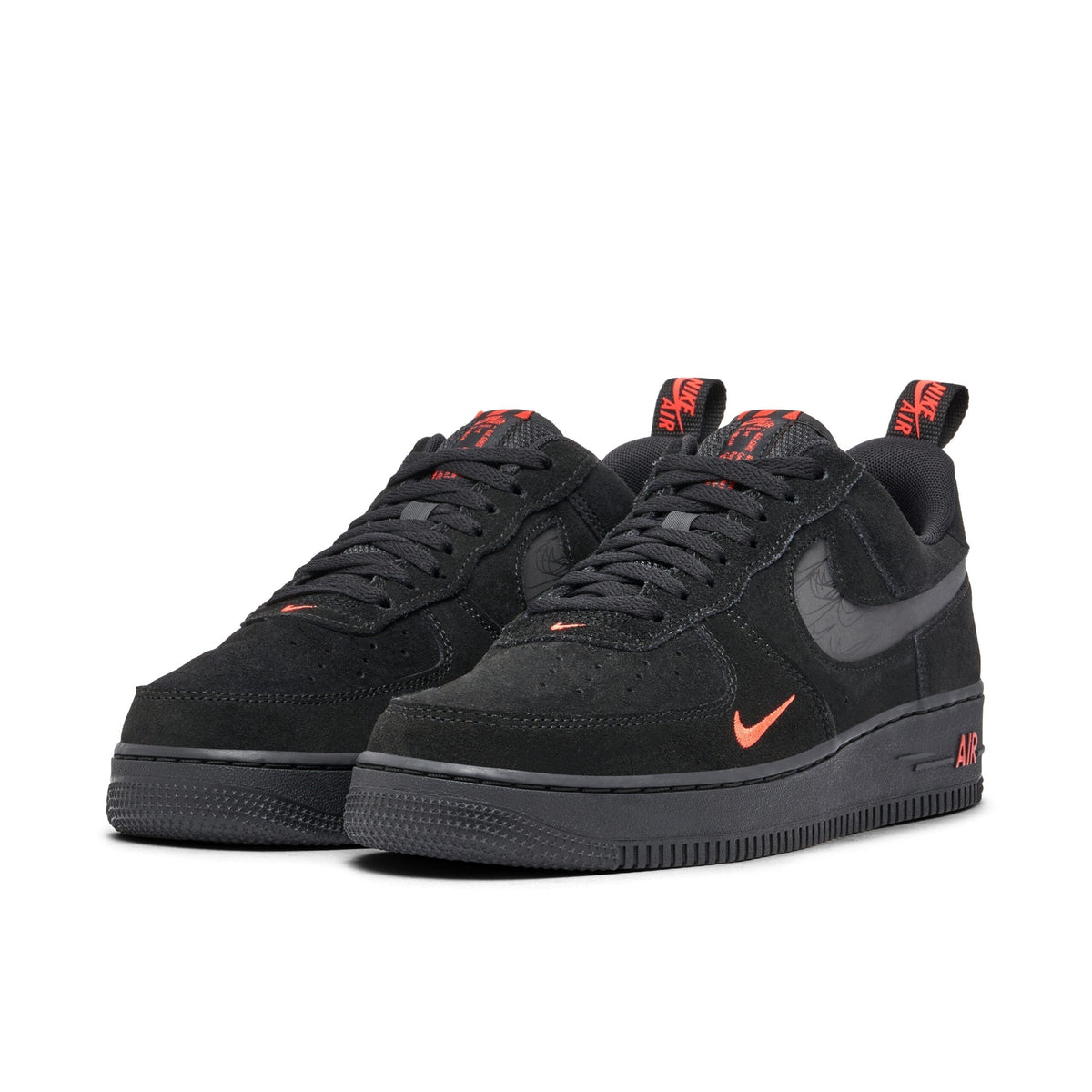 07 LV8 Reflective Swoosh Black Crimson - Nike Air Force 1 - product image from the listing.