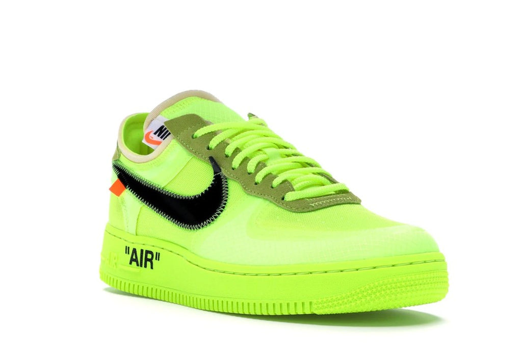 Nike Air Force 1 Low Off-White in Volt - product image from the listing.