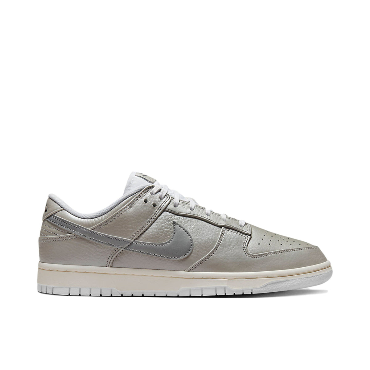 Nike Dunk Low in Metallic Silver - product image from the listing.