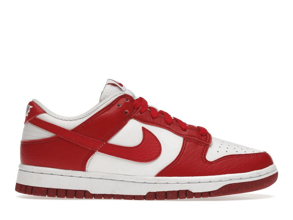 Women's Nike Dunk Low Next Nature White Gym Red - product image from the listing.
