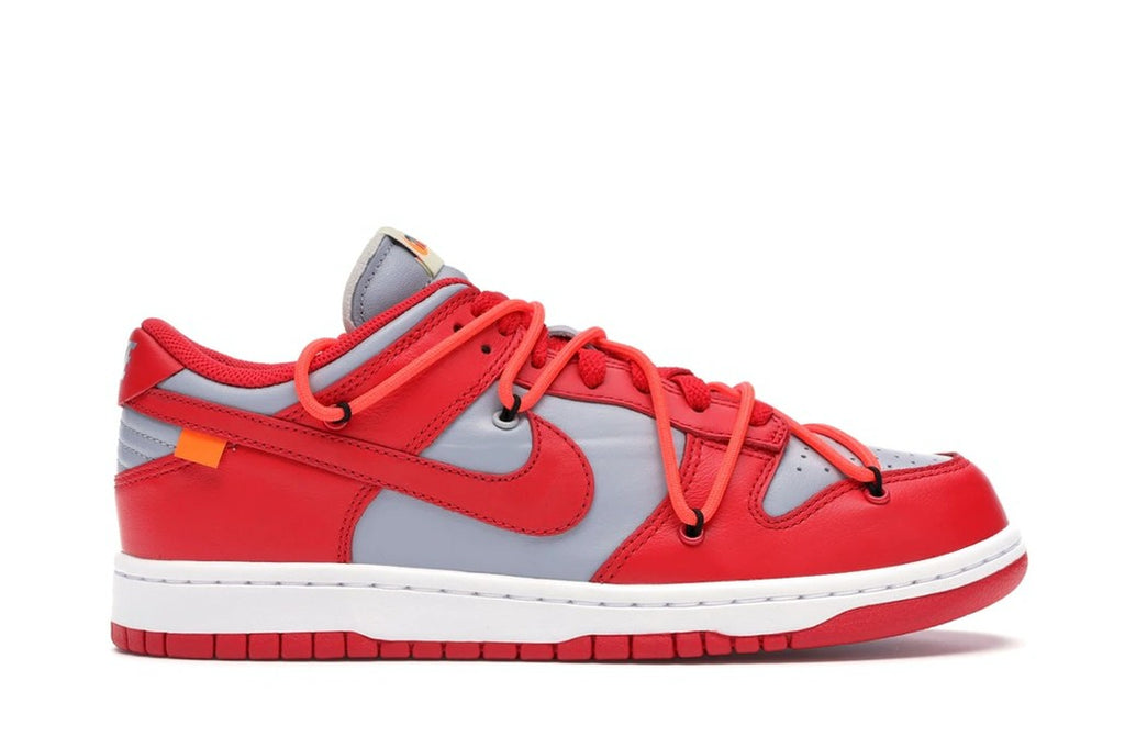 Nike Dunk Low Off-White in University Red - product image from the listing.