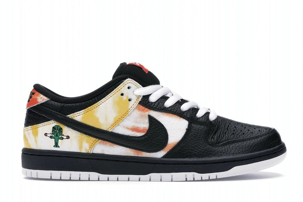 Nike SB Dunk Low Raygun Tie-Dye in Black - product image from the listing.