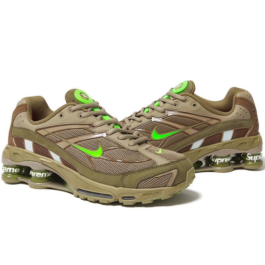 Nike Shox Ride 2 SP x Supreme in Olive - product image from the listing.