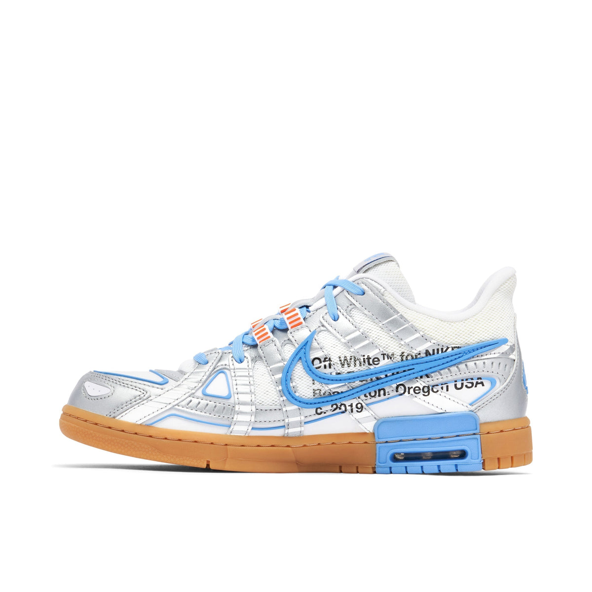 Nike x Off-White Rubber Dunk UNC Collaboration - product image from the listing.
