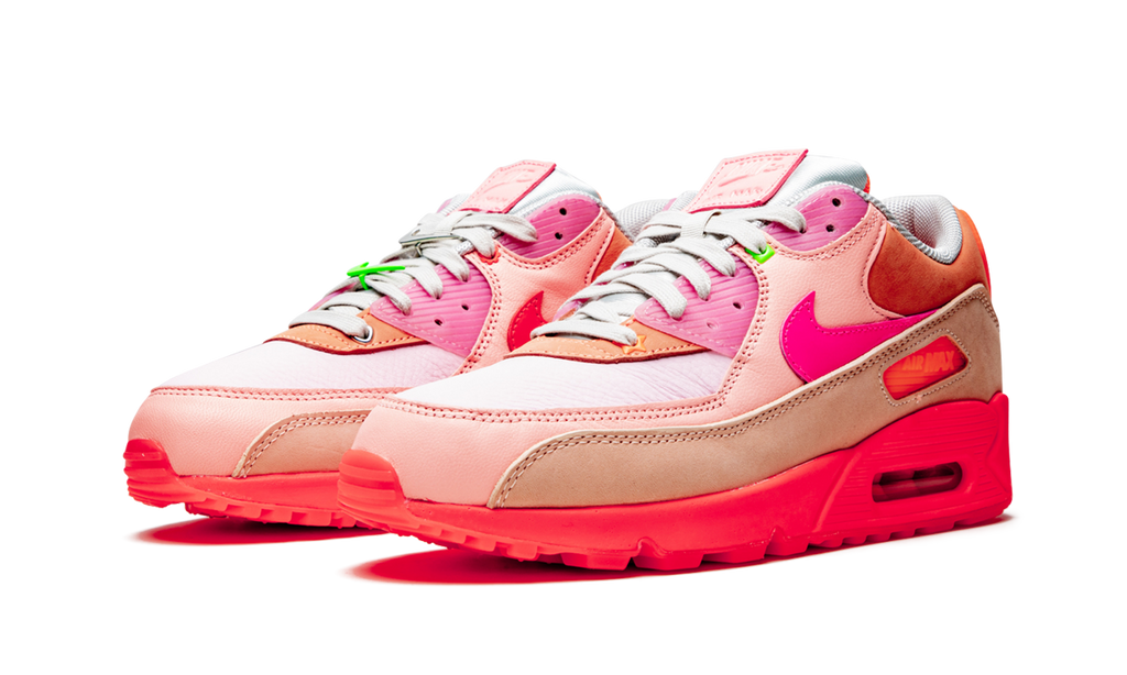 Women's AIR MAX 90 PRM "Platinum Crimson/Bright Purple" CT3449 600 - product image from the listing.