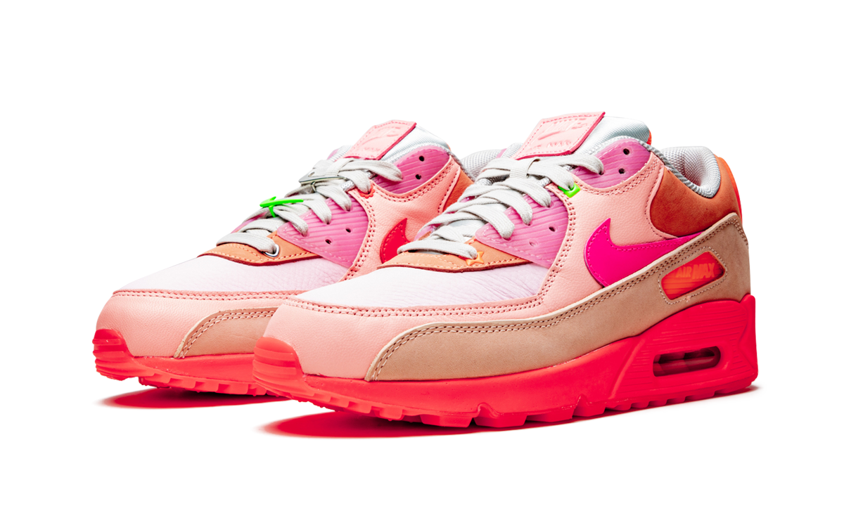 Women's AIR MAX 90 PRM "Platinum Crimson/Bright Purple" CT3449 600 - product image from the listing.