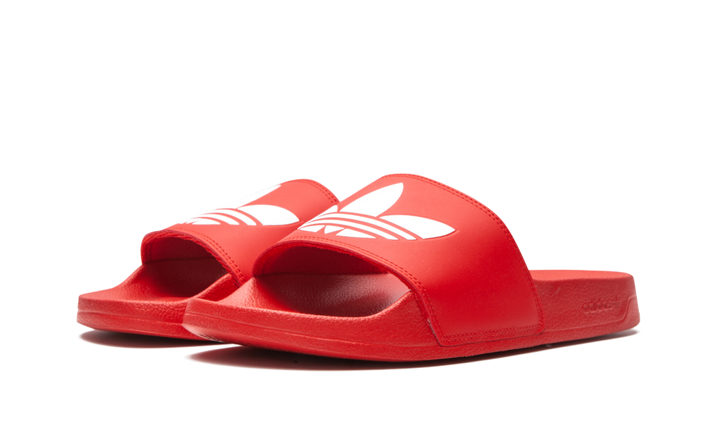 "RED WHITE" ADILETTE LITE SLIDES FU8296 - product image from the listing.