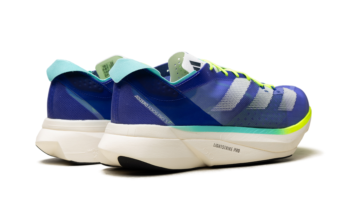 "Cobalt Blue Zero Metalic Lucid Lemon" Adizero Adios Pro 3 ID3635 - product image from the listing.
