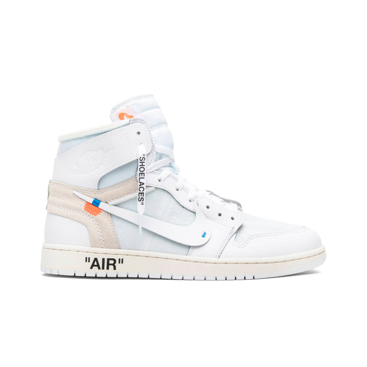 Off-White x Air Jordan 1 Retro High OG White 2018 AQ0818-100 Collaboration - product image from the listing.