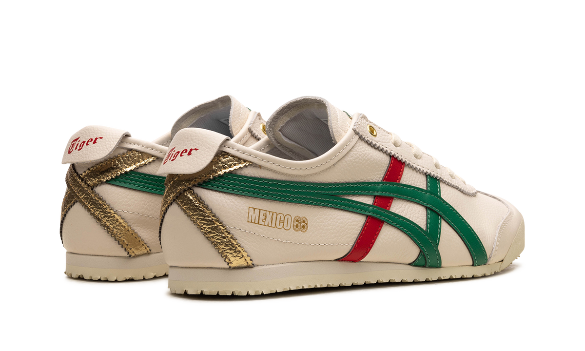 Onitsuka Tiger Mexico 66 in Birch Kale Red Gold 124785 - product image from the listing.