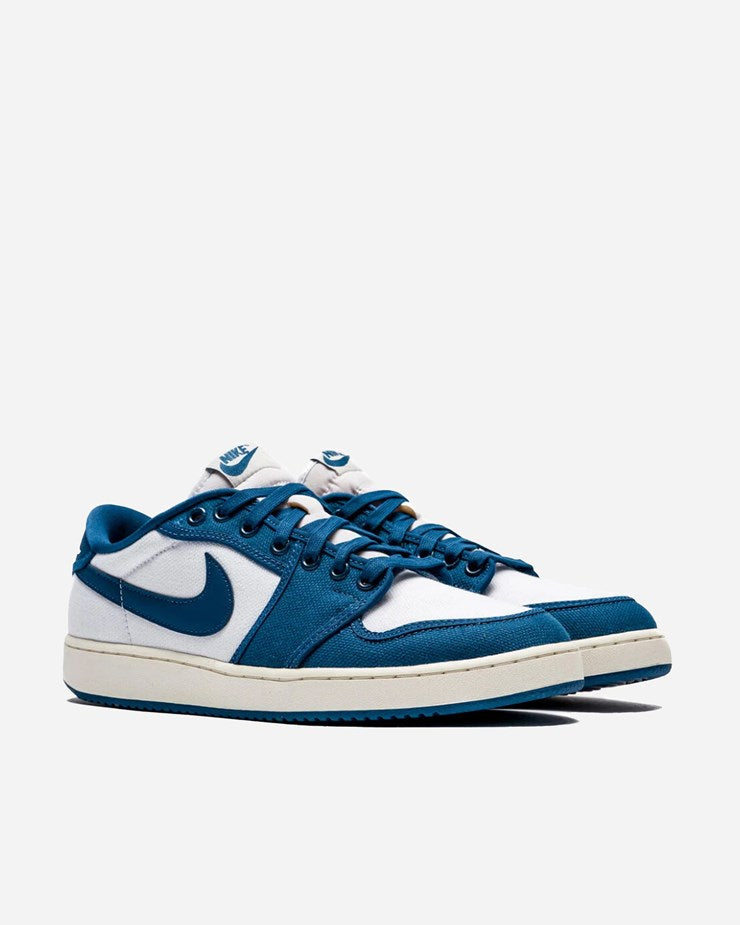 Air Jordan 1 Low KO - WHITE/DARK ROYAL BLUE-SAIL for Men - product image from the listing.