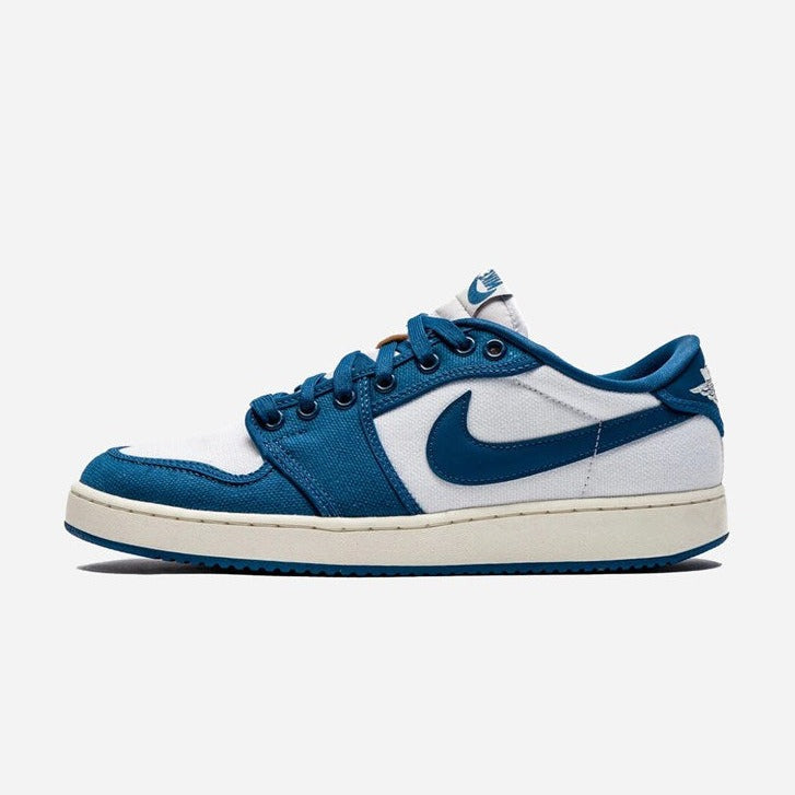 Air Jordan 1 Low KO - WHITE/DARK ROYAL BLUE-SAIL for Men - product image from the listing.