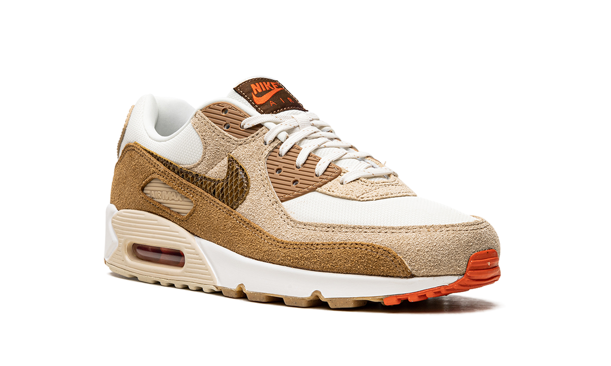 Women's AIR MAX 90 "Pale Ivory Snakeskin Swoosh" DX9502 100 - product image from the listing.