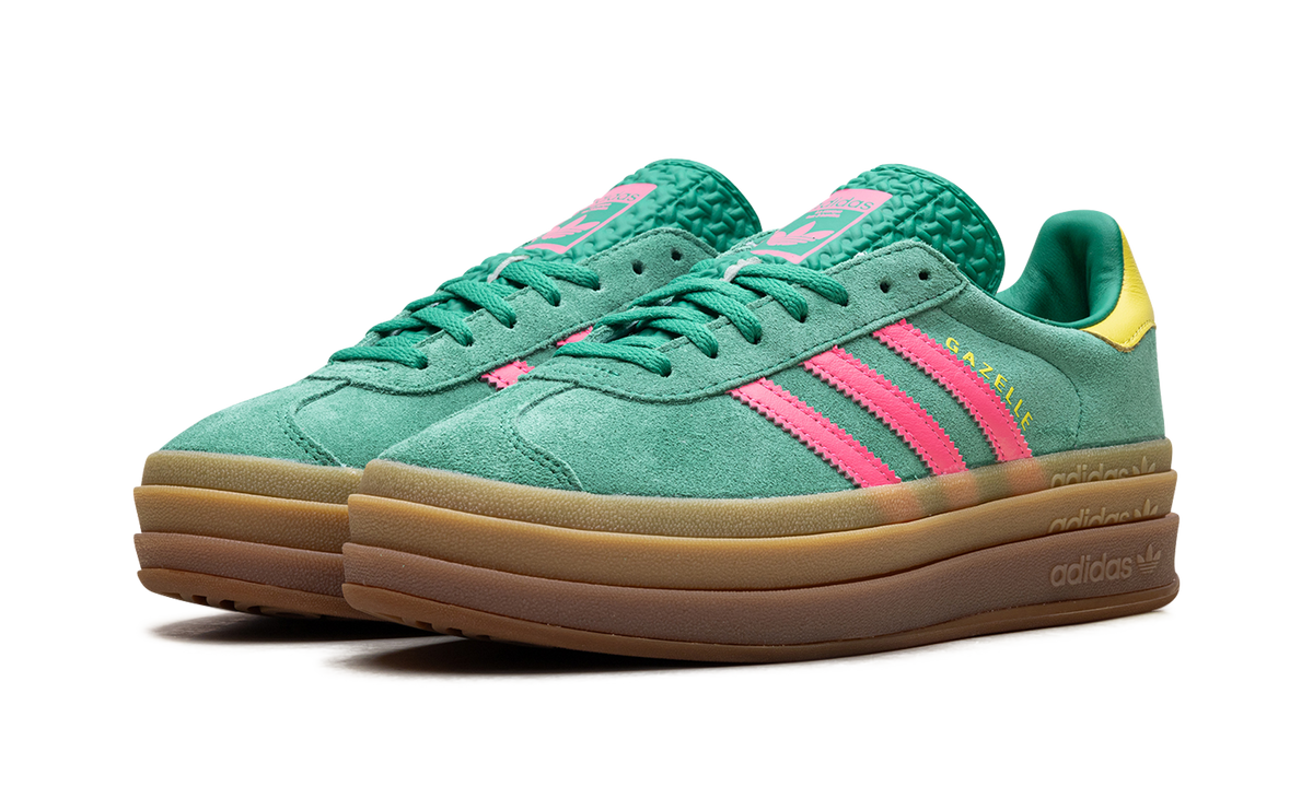 Women's Gazelle Bold "Court Green Lucid Pink" JH9668 - product image from the listing.