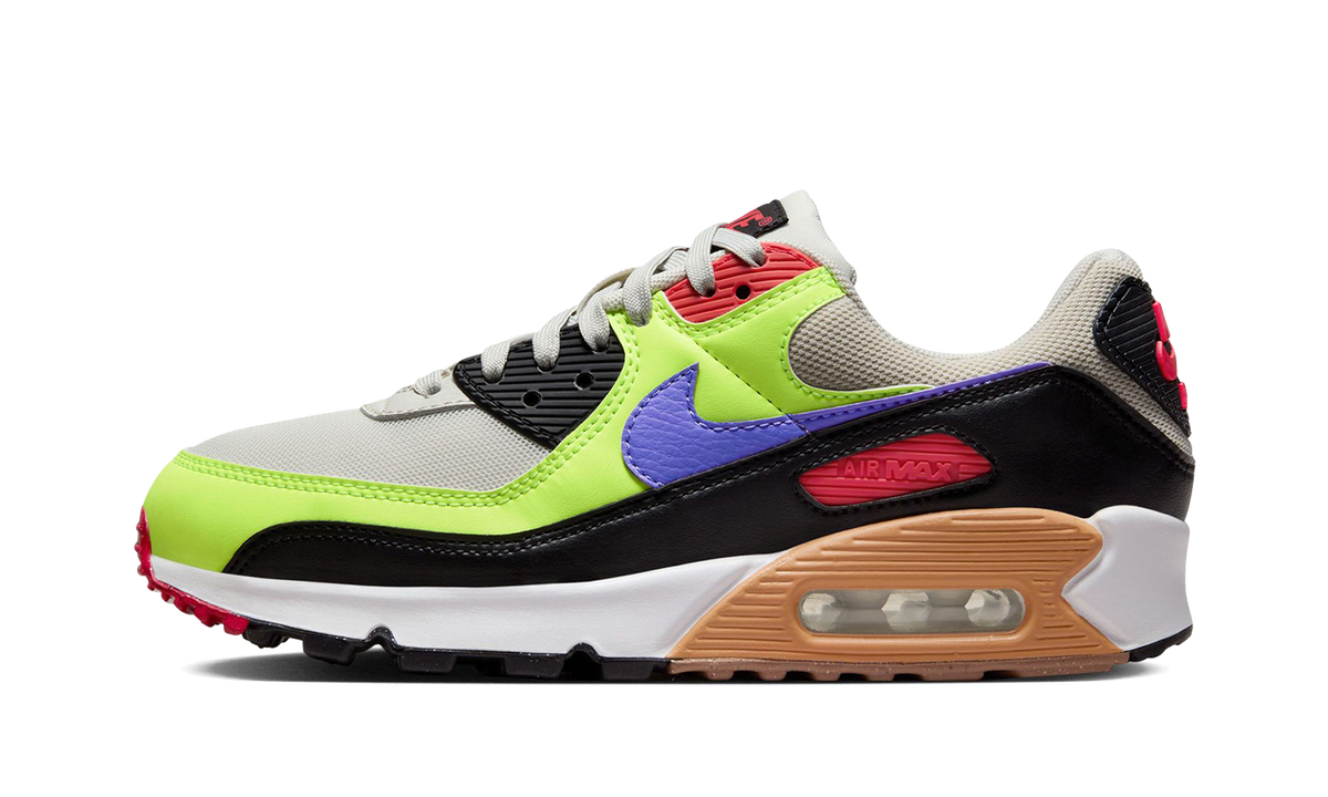 Women's Air Max 90 "Volt Light Bone Ultramarine" DH8010 003 - product image from the listing.