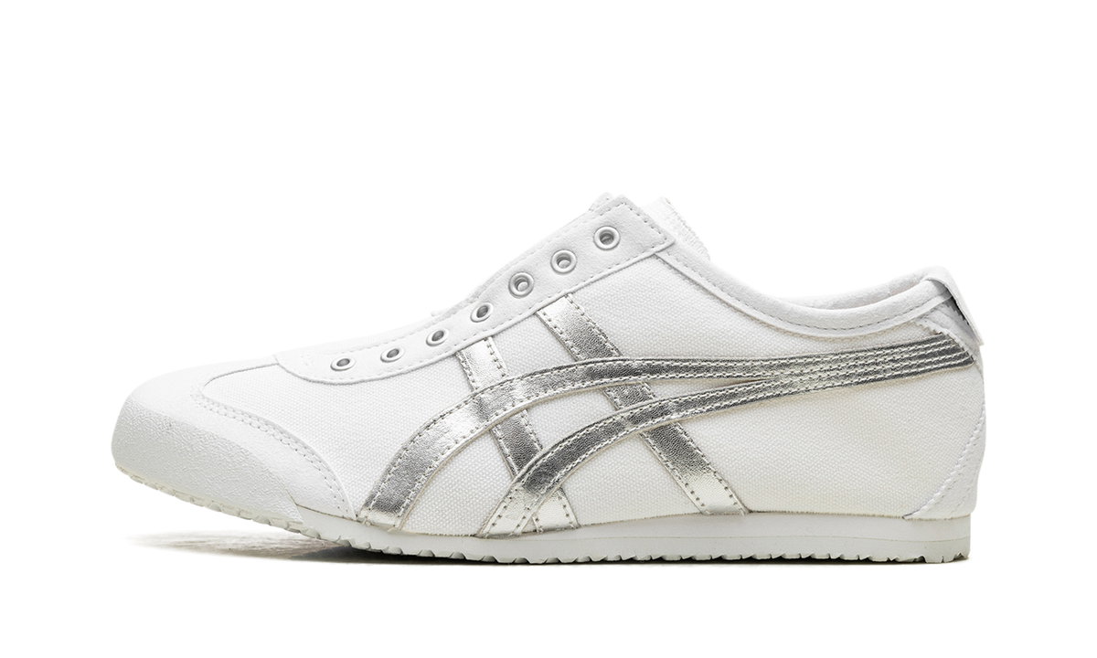 Onitsuka Tiger Mexico 66 Slip On in White Pure Silver 132384 - product image from the listing.