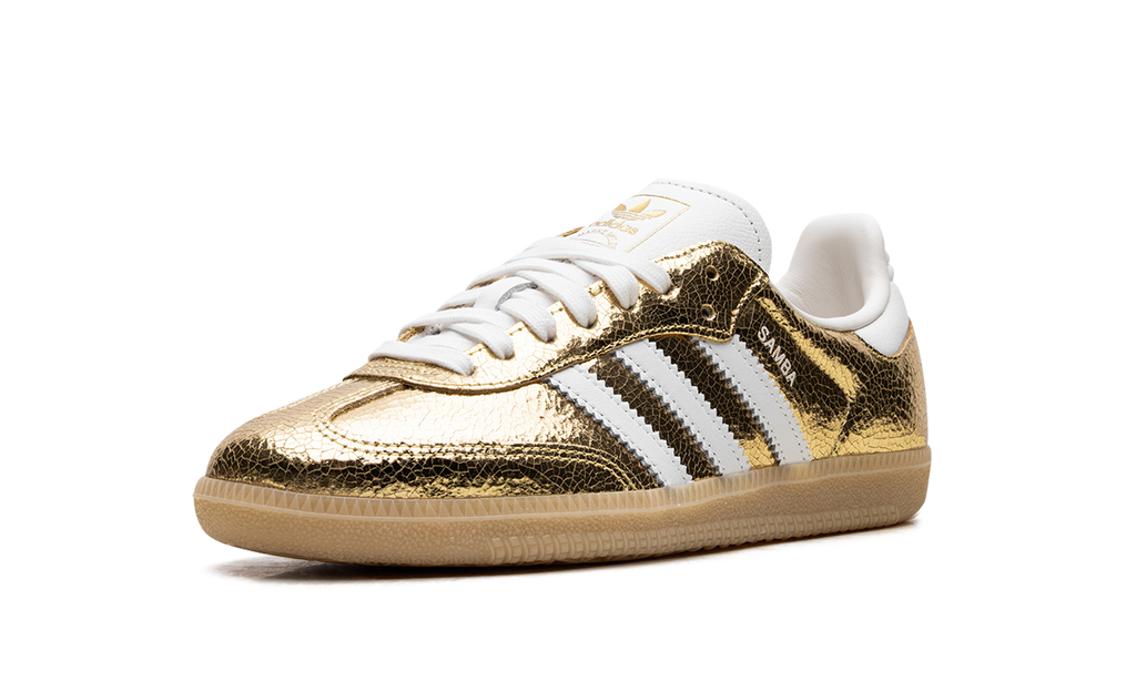 Women's Samba OG "Cracked Metallic Pack - Gold" KI5719 - product image from the listing.