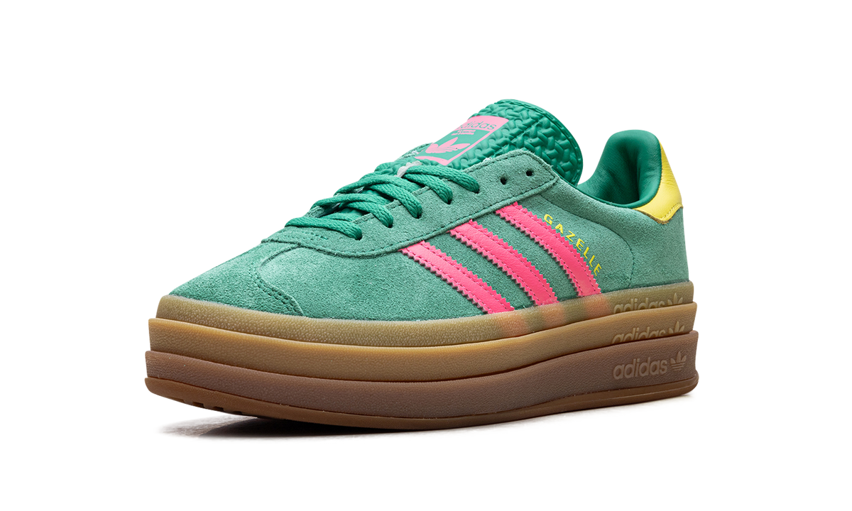 Women's Gazelle Bold "Court Green Lucid Pink" JH9668 - product image from the listing.