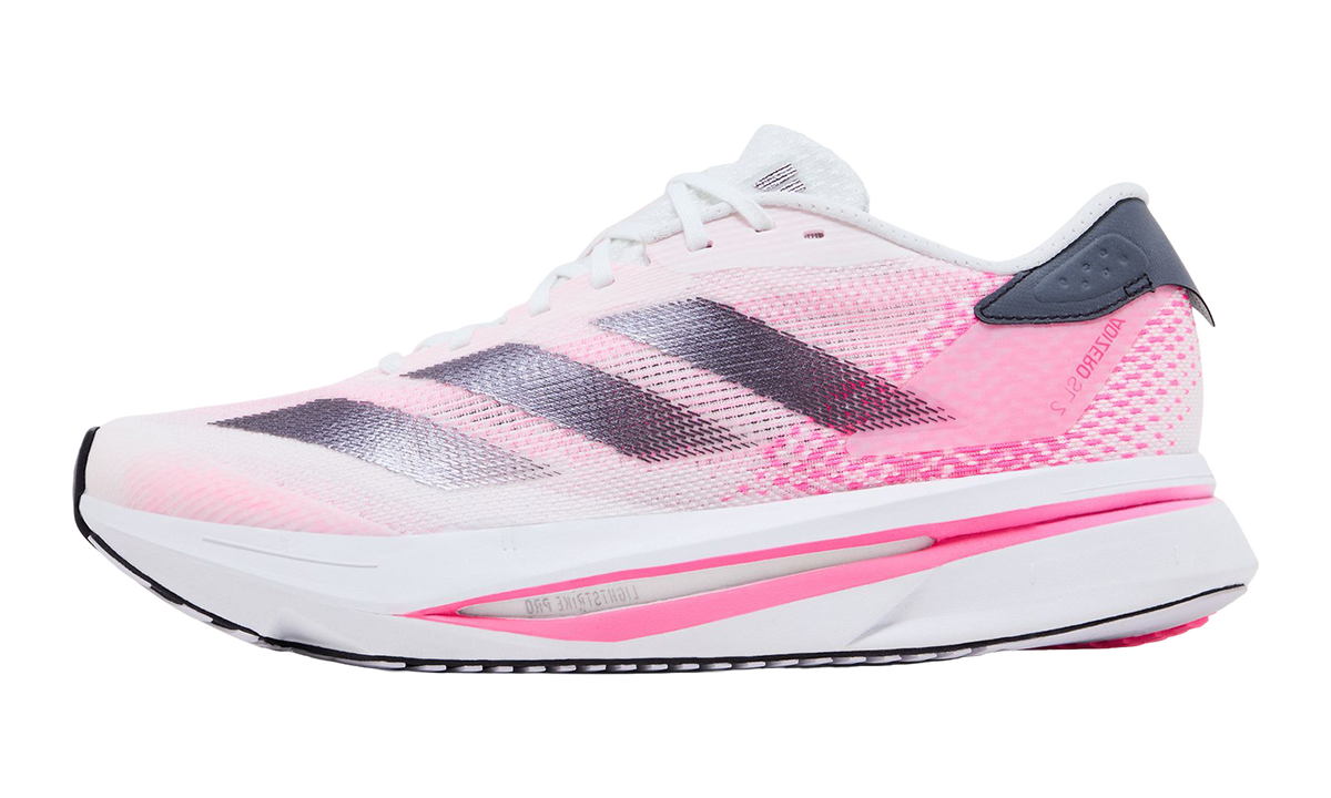 Women's Adizero Sl2 "Cloud White Aurora Met. Lucid Pink" IF6767 - product image from the listing.