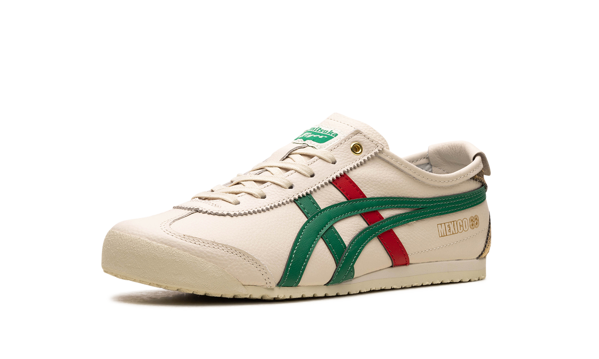 Onitsuka Tiger Mexico 66 in Birch Kale Red Gold 124785 - product image from the listing.