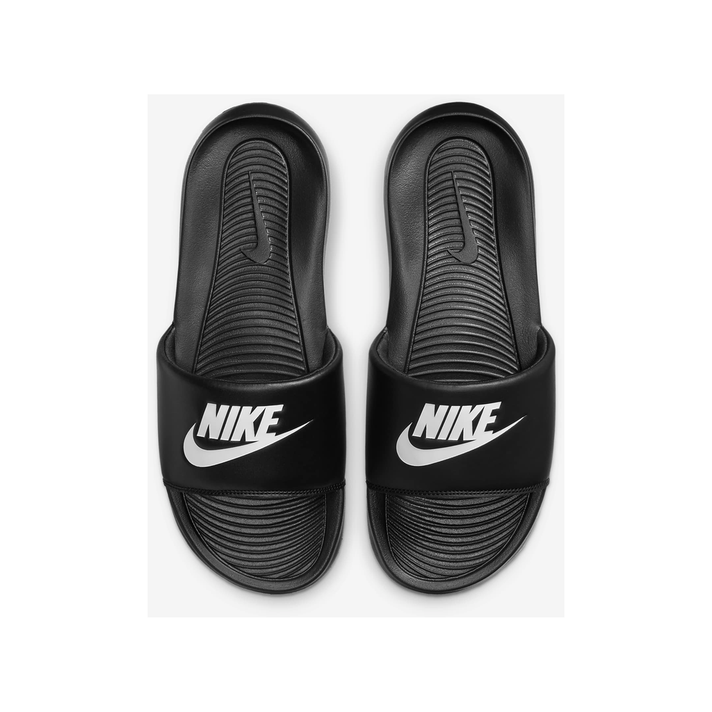 Men's Nike Victori One Slides - Black / White - product image from the listing.