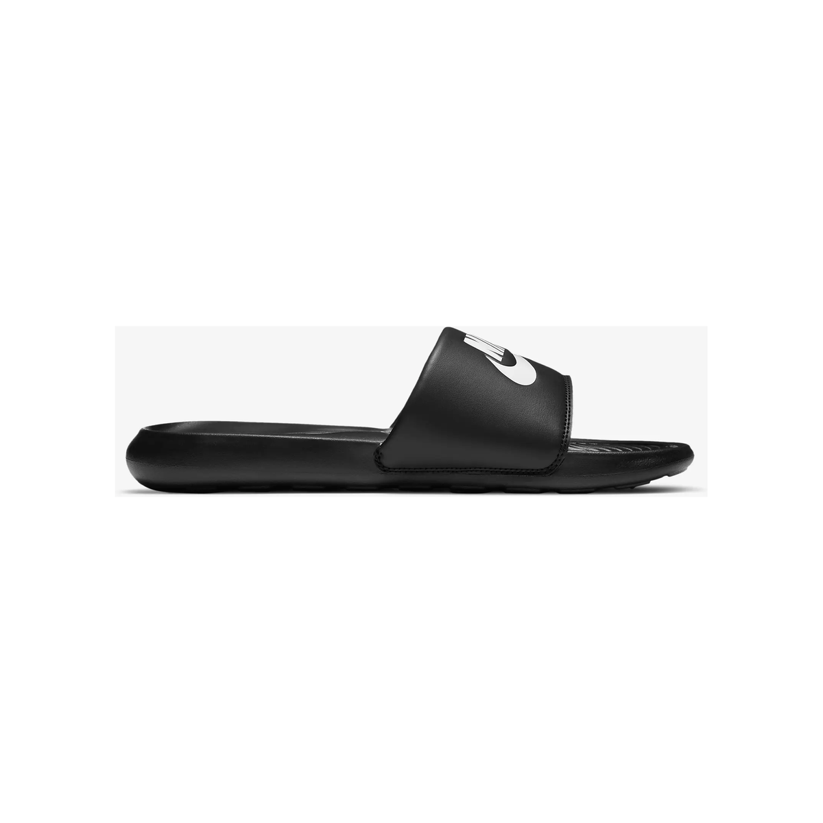 Men's Nike Victori One Slides - Black / White - product image from the listing.