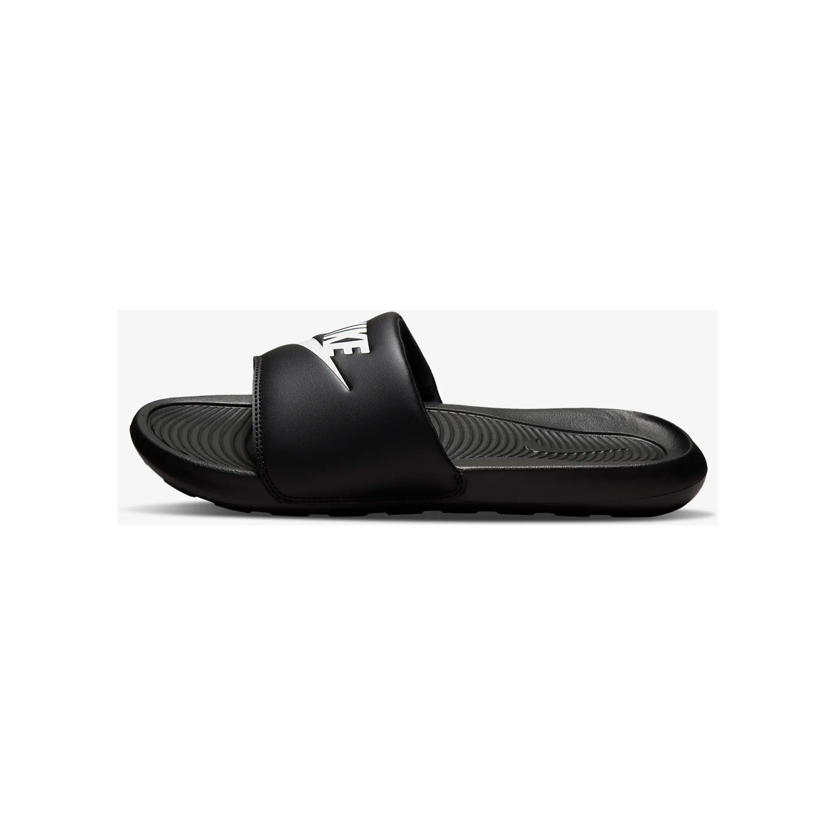 Men's Nike Victori One Slides - Black / White - product image from the listing.