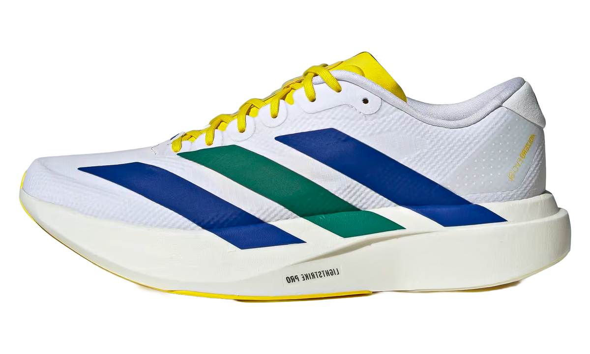 "Yellow Royal Blue Green" Adizero Evo SL KI1451 - product image from the listing.