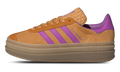 Women's Gazelle Bold "Flash Orange Purple Burst Crew Orange" JS3895 - product image from the listing.