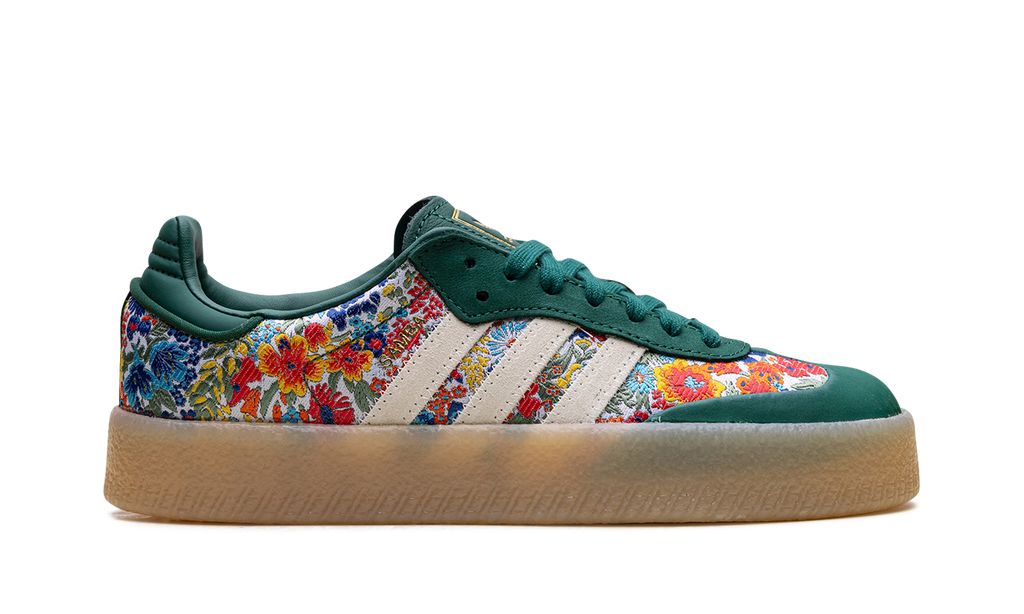 Women's Sambae "Liberty London Collegiate Green" JH7289 - product image from the listing.