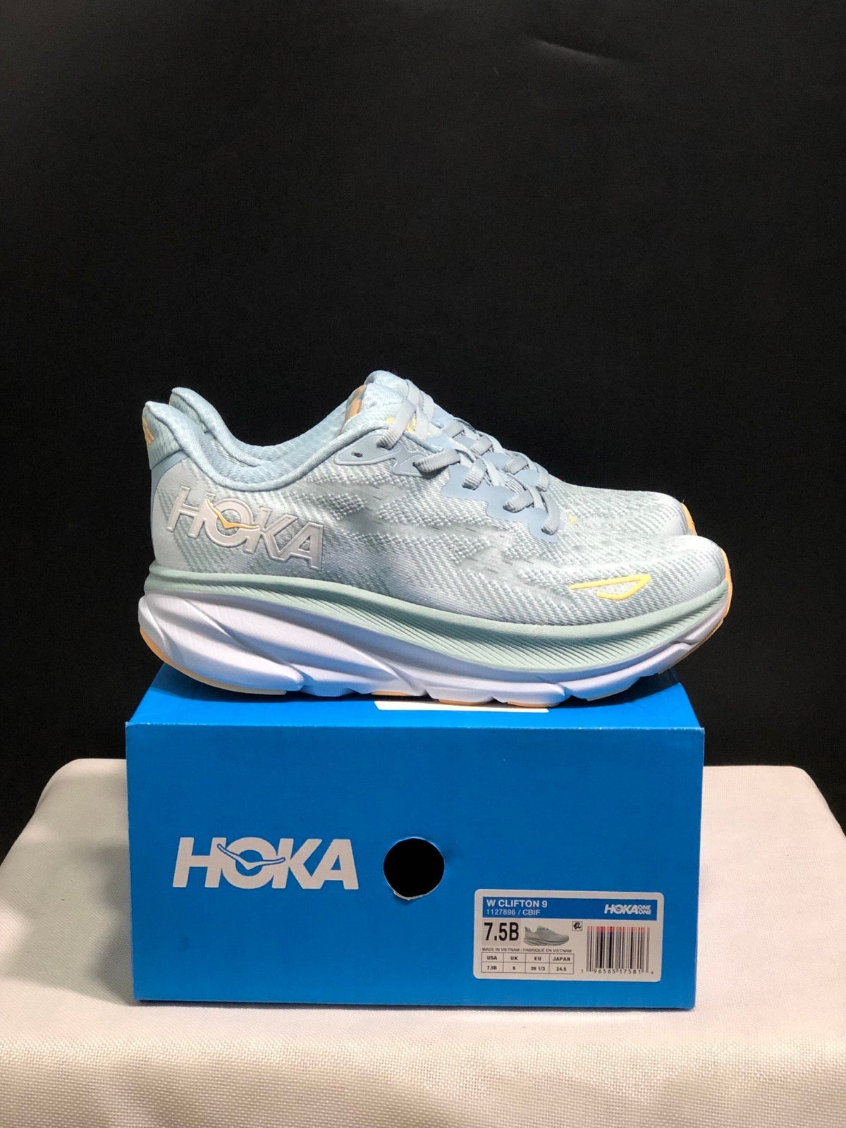 ONE ONE Clifton 9 by HOKA - product photo shown in the listing for this item.