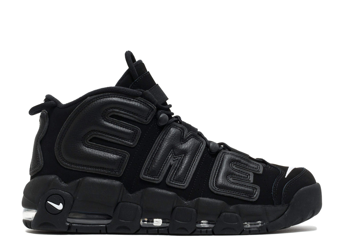 Nike Supreme x Air More Uptempo 'Black' Footwear - product image from the listing.