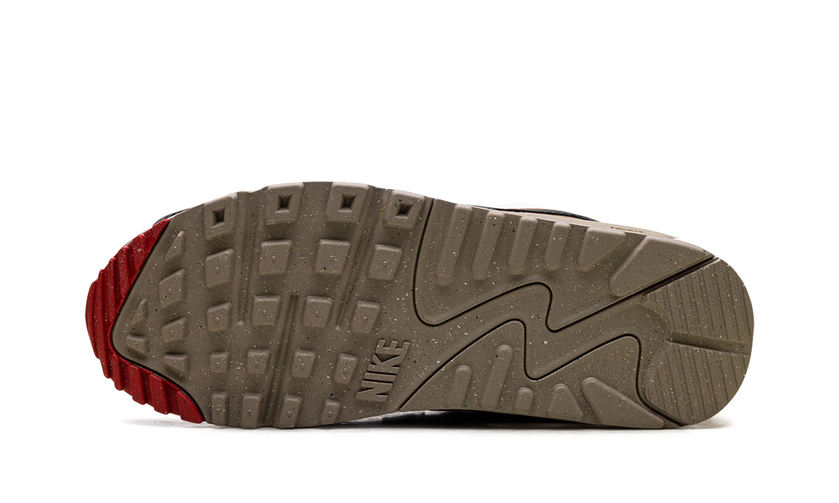 Women's Air Max 90 "Phantom Black Fire Red Light British Tan" DH8010 005 - product image from the listing.