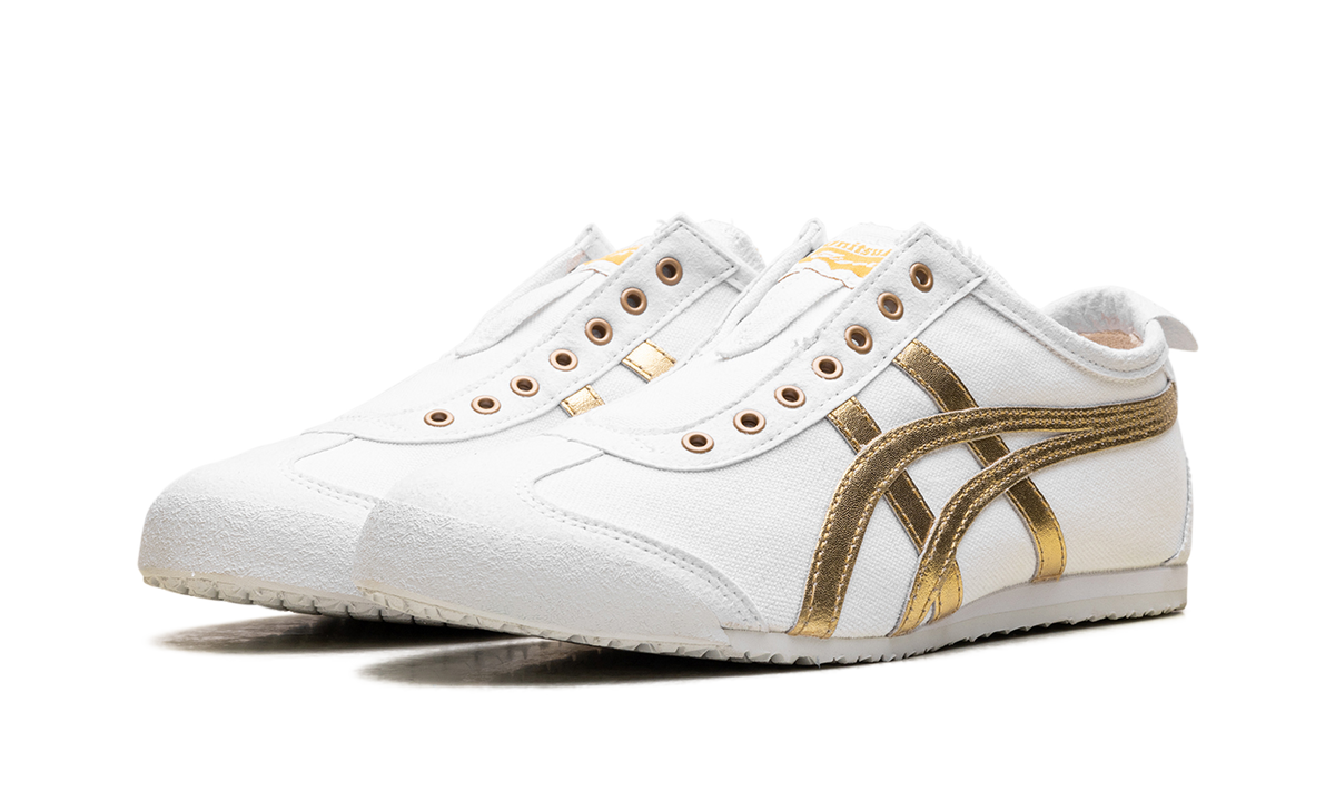 Onitsuka Tiger Mexico 66 Slip On in White Pure Gold 153471 - product image from the listing.
