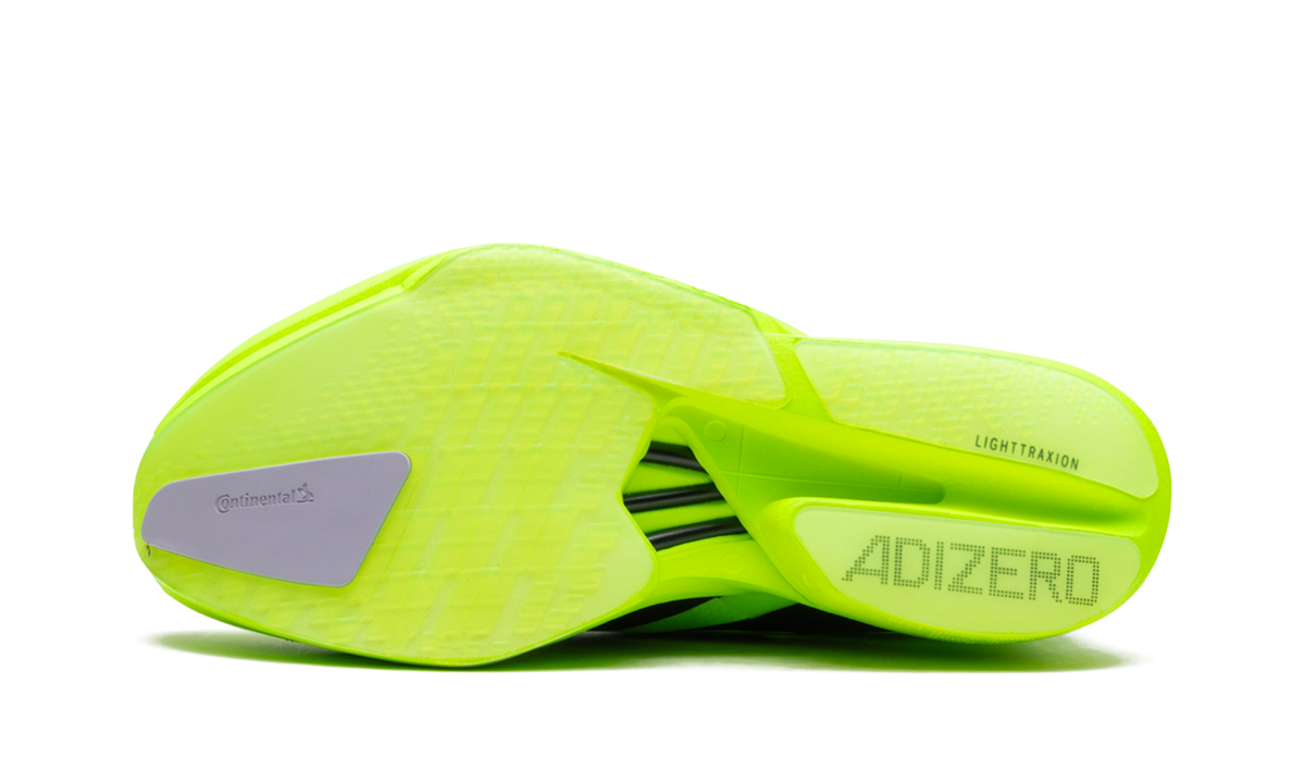 "Lucid Lemon Black" Adizero Adios Pro 4 JR6364 - product image from the listing.